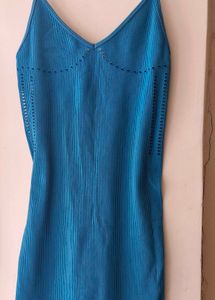 ZARA Sea Blue Bodycon Dress