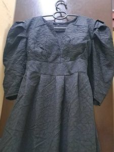 New* Black Puff Sleeve Dress