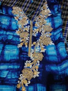 Embroidered Blue Dress