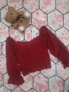 Off Shoulder Crop Top| Korean Top|Crop