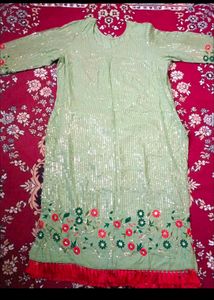 😍Beautiful Sequence Work Embroidered Kurti🥰