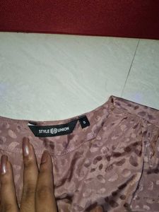 Mauve Animal Print Top