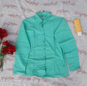 Sea Green Button-Down Shirt