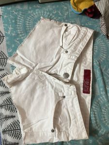 White Denim Shorts
