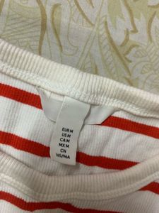White Top With Red Stripe