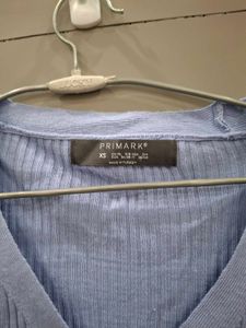 Cute Blue Cropped Cardigan