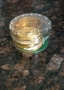Stylish Golden Metal Bangles For Kids Girl 6-2year