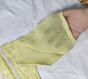 Yellow Embroidered Salwar Kameez Suit