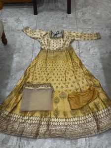 Elegant Yellow Anarkali Suit with Dupatta