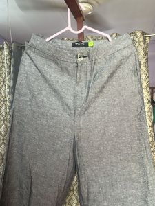 Tokyo Talkies Cotton Grey Trousers