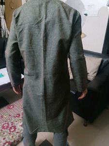 Embroidered Gray Kurta