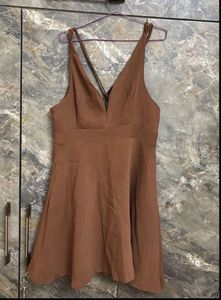 Strap Brown 👗 Dress