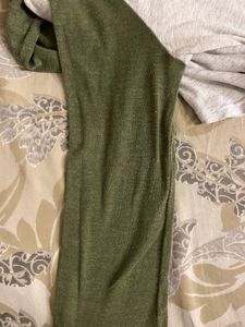 H&amp;M White &amp; Green Top