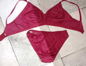 Rose Pink Color Bra And Panty Set