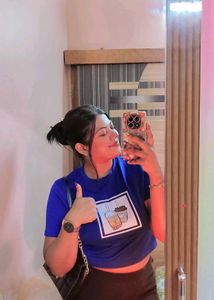 Blue Graphic Print Tee