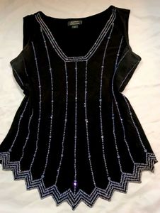 Sequin Work Top Fitted