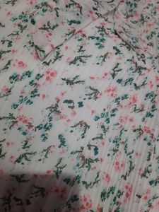 White Top With Printed  Desgin
