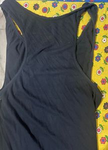 Black Long Tank Top Only @rs99