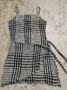 Zebra Coded Tie Up  Dress