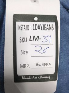 LM-31Size-26 (Sale) Latest Ladies high waist Jeans
