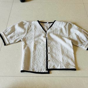 Korean Style Cute White Top