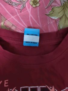 Cute Maroon Kids T-shirt
