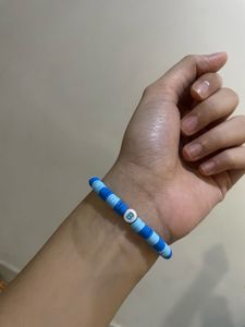 Blue Clay Bead Bracelet