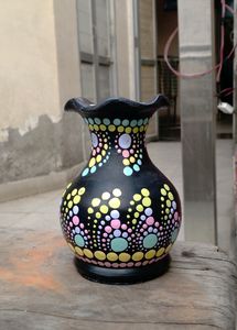 Handmade Mandala Dot Art Flower Pot