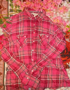 Pink Plaid Shirt