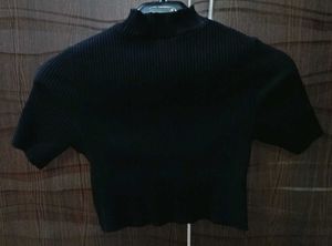Black Woolen Top