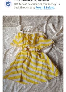 Yellow & White Striped Dress