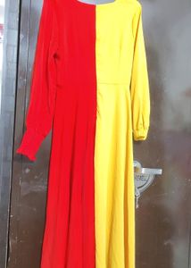 Red &amp; Yellow Dress For Girl Or Woman 36 Bust