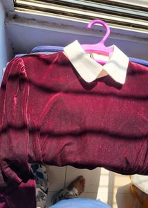 Bedazzling Korean Velvet Party Dress