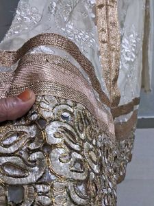 Cream Embroidered Salwar Kameez