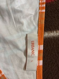 Orange Plaid Bikini Top