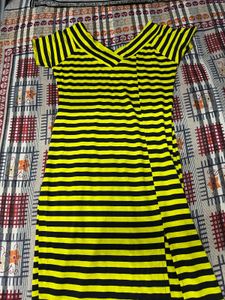 Striped Black & Yellow Dress
