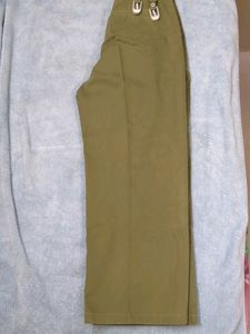 Korean Olive Green Cargo Pant New