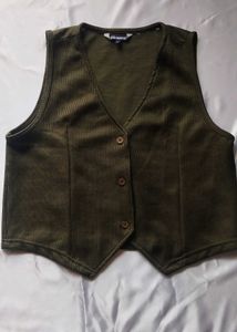 Vintage Olive Green Vest jacket