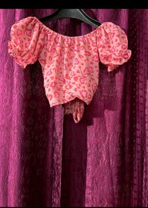 Off Shoulder Pink Top 🩷