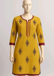 Yellow Print Kurti