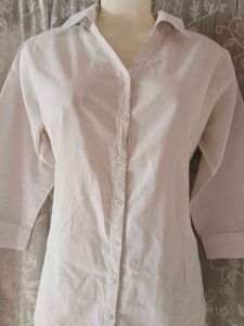 Elegant White 3/4 Sleeve Shirt