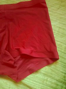 Red Men&#39;s Silk Seamless Boxer Briefs