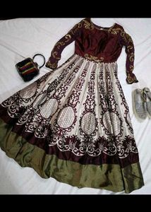 Elegant Anarkali Pattern Gown Dress