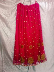 Sale !!Rose-pink Embroidery Lahenga-choli
