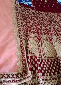 Beautiful Unstitched Lehenga With Blouse And Duppa