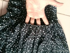 Printed Dress Back Side Adjustable Nd Elastic