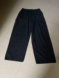 Black Wide Leg Drawstring Pants