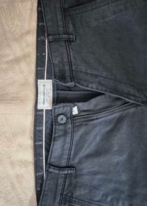 Crimson Club Black Straight-Fit Trousers Size 32