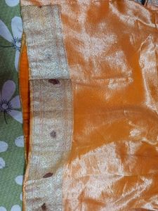 Orange Silk Blouse