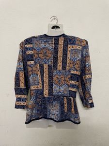 Vintage 80s Patchwork Blazer Made In USA